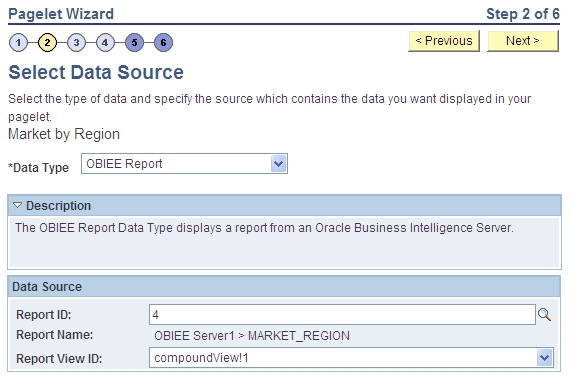 Select Data Source page - OBIEE report Select Data Source page - OBIEE report