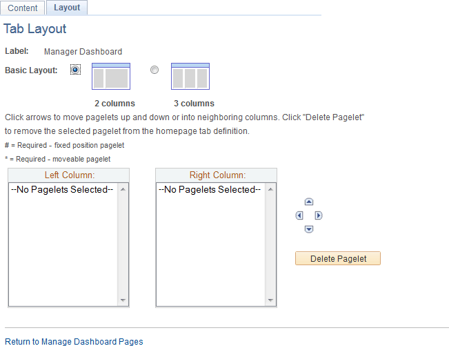 Tab Layout page