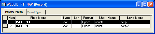 WEBLIB_PT_NAV record WEBLIB_PT_NAV record
