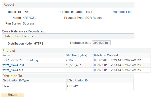 Report Details page Report Details page