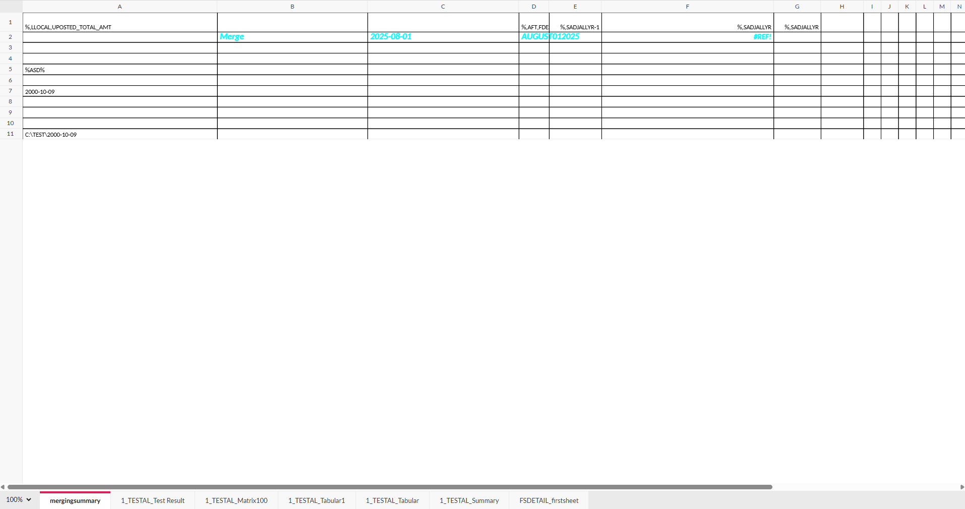 Consolidated Workbook