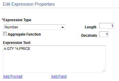 Edit Expression Properties page Edit Expression Properties page