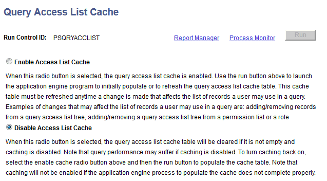 Query Access List Cache page Query Access List Cache page
