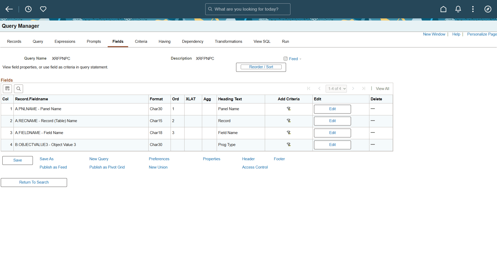 Query Manager Page Query Manager Page