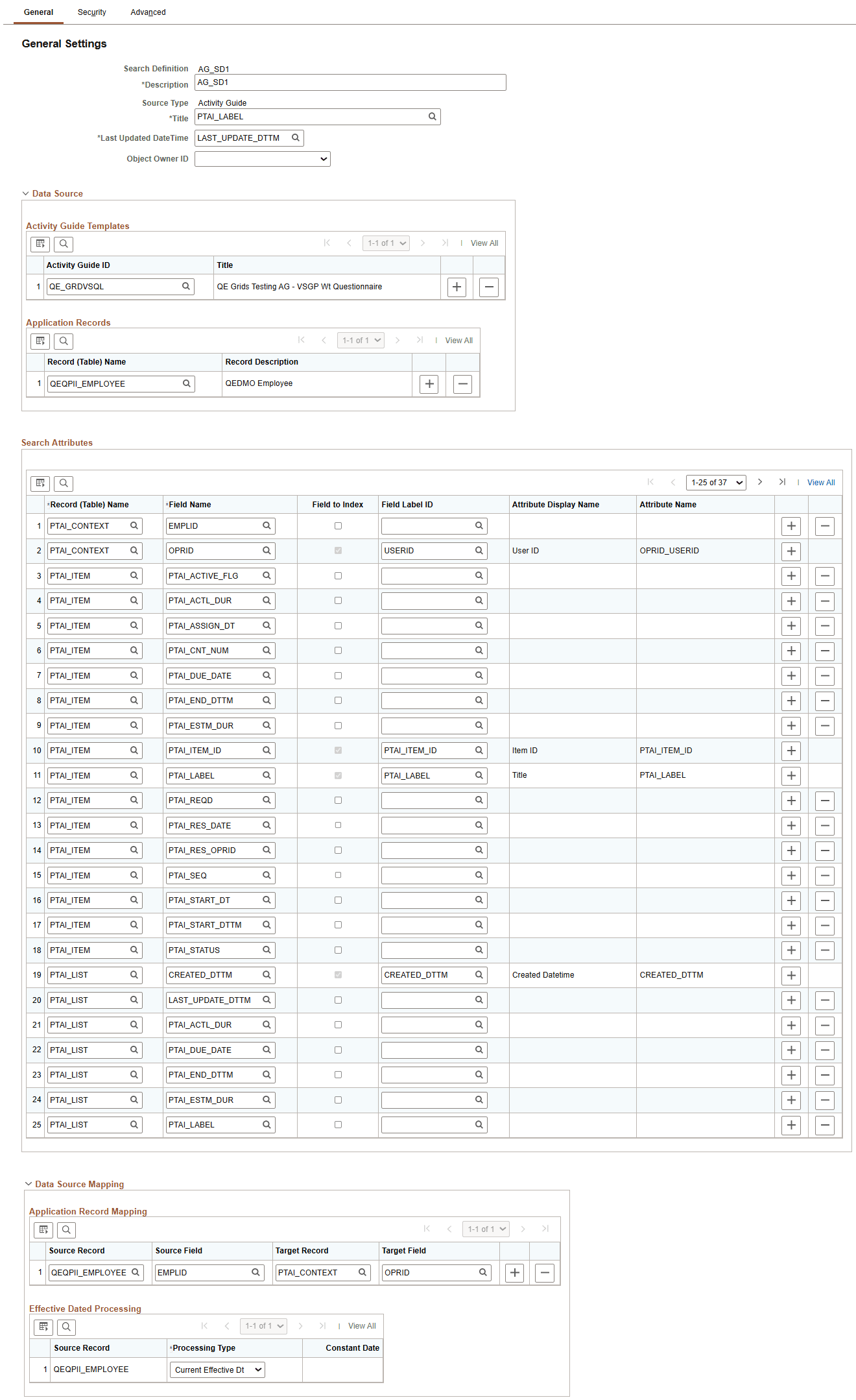 Activity Guide: General Settings page Activity Guide: General Settings page