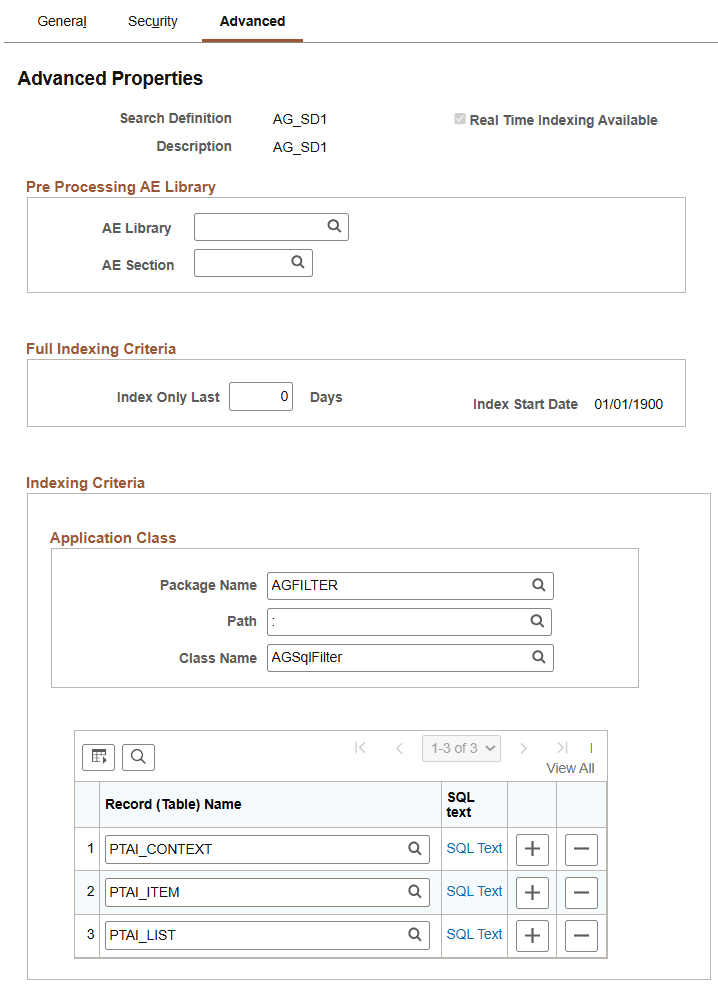 Advanced Properties page