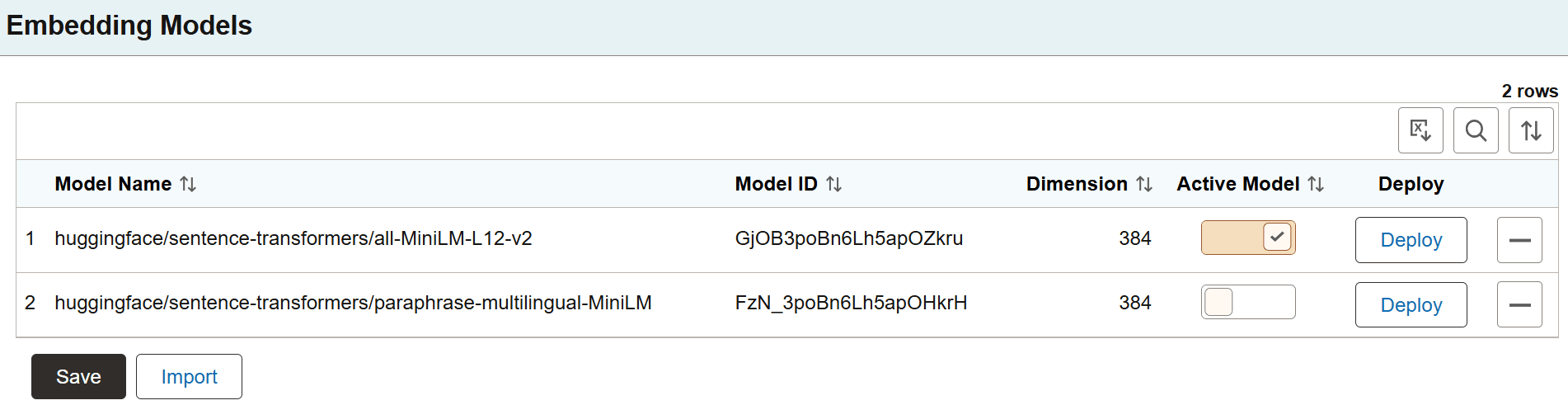 Embedding Models page