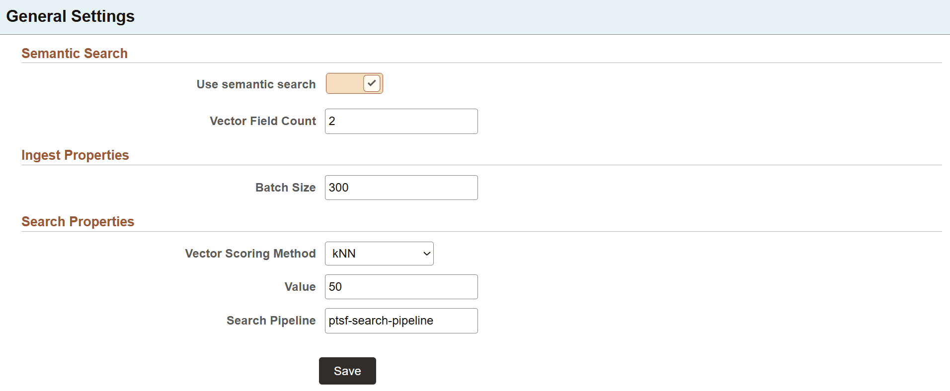 General Settings page General Settings page