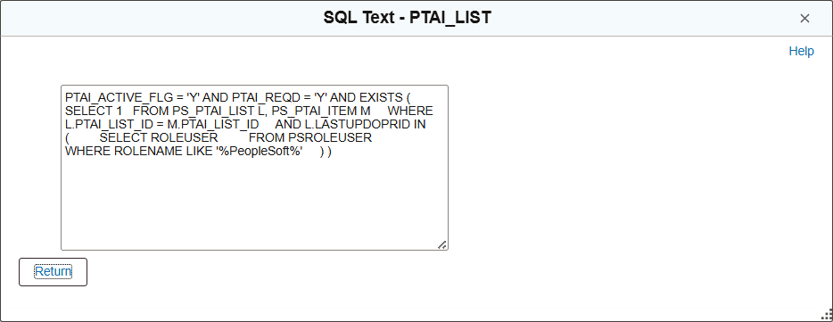 SQL text page
