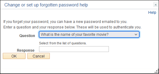 Change or set up forgotten password help page Change or set up forgotten password help page