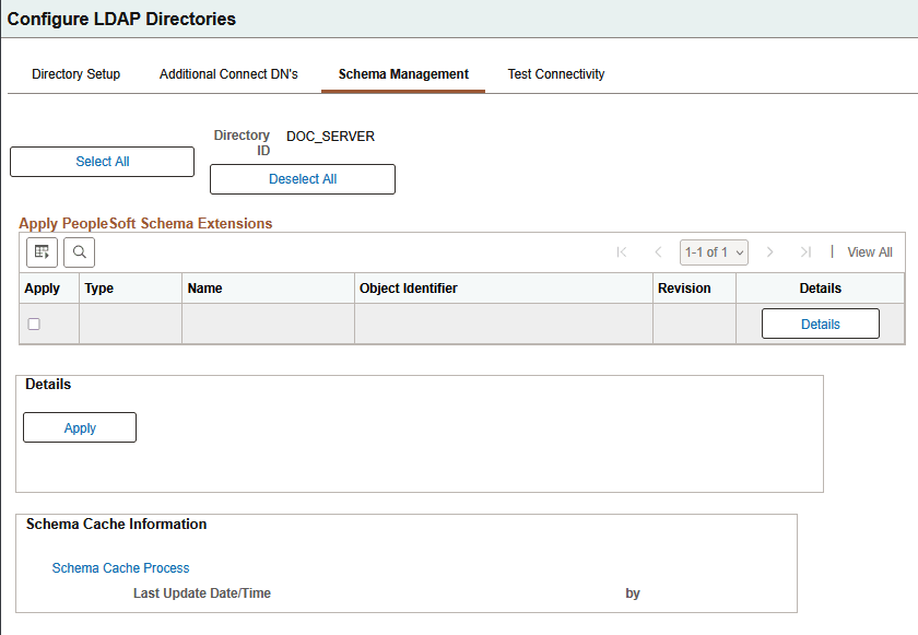 Configure LDAP Directories - Schema Management