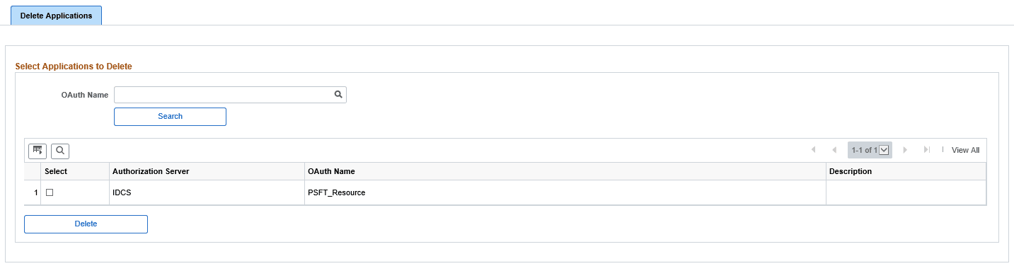 Delete Applications Delete Applications