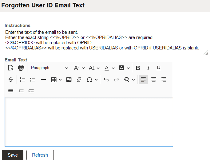 Forgotten User ID Email Text page Forgotten User ID Email Text page