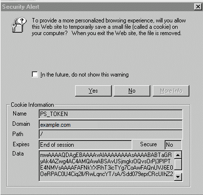 Message alerting user about the cookie Message alerting user about the cookie
