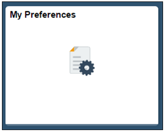 My Preferences tile My Preferences tile