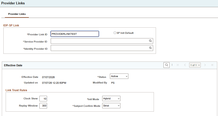 Provider Links page, 1 of 2