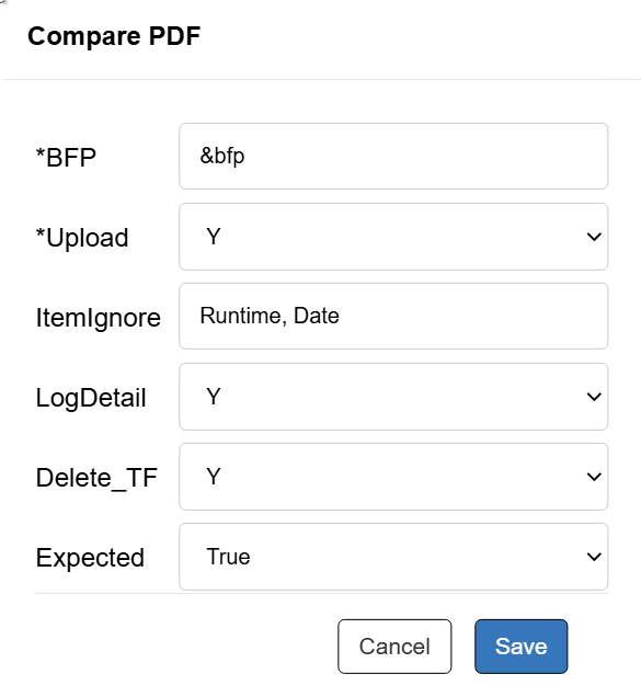 Compare PDF option