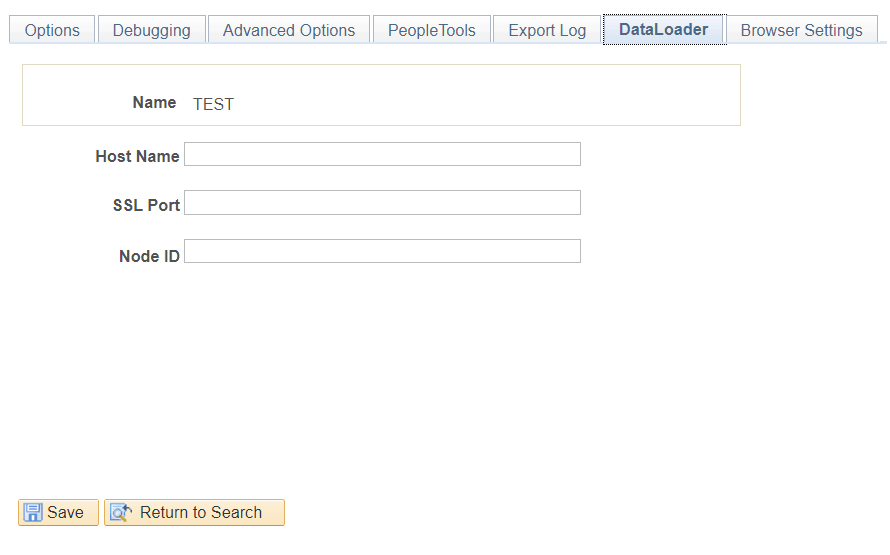 Define Runtime Options- DataLoader page Define Runtime Options- DataLoader page