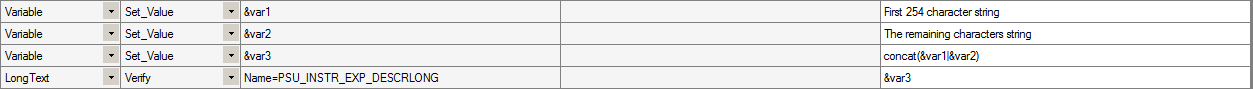 Example using multiple variables for string over 254 characters Example using multiple variables for string over 254 characters