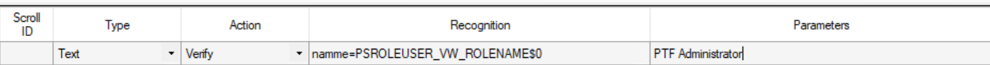 Test step to verify a field on a scroll area