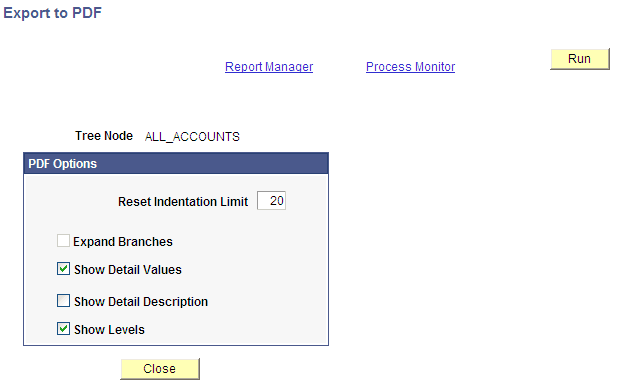 Export to PDF page