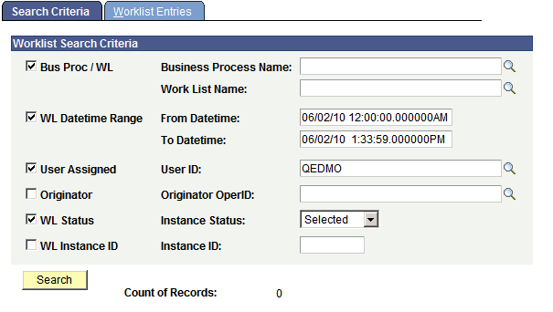 Review Work Items - Search Criteria Review Work Items - Search Criteria