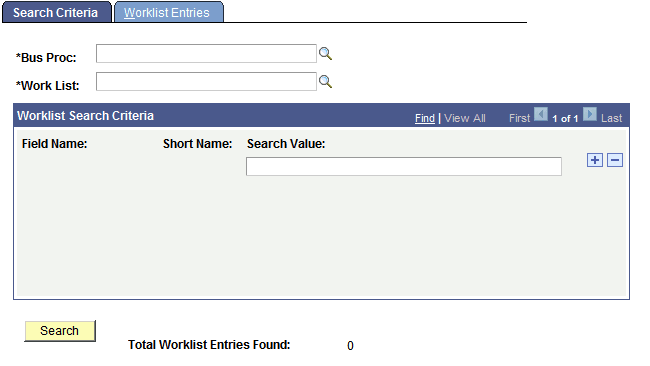 Review Work Items via Context - Search Criteria page Review Work Items via Context - Search Criteria page