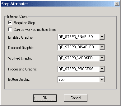Step Attributes dialog box Step Attributes dialog box