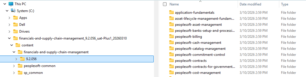 Hierarchy of PeopleSoft online help folders