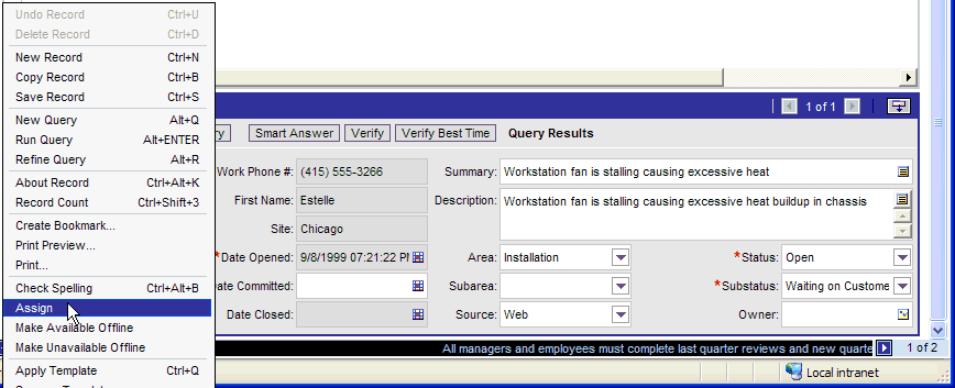 Example of Invoking Interactive Assignment: This image is described in the surrounding text.
