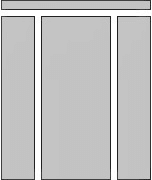 Generic Layout of the View_25_50_25 Template. This image is described in surrounding text.