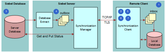 How Siebel Remote Extracts a Local Database: This image is described in the surrounding text.