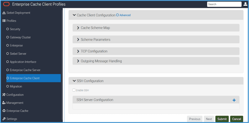 Cache Client Profiles