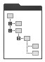 Generic Layout of the AppletTree2 Template. In this image, items are linked and hierarchy is established using a tree model.