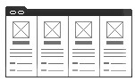 Generic Layout of the DotComAppletListHorizontal Template. This image is described in surrounding text.