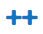 Double plus (++) icon