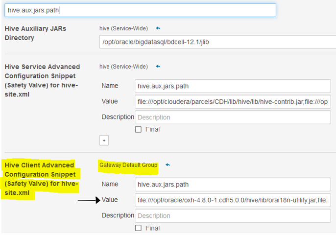 Shows Gateway Default Group