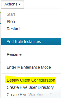 Click Deploy Client Configuration
