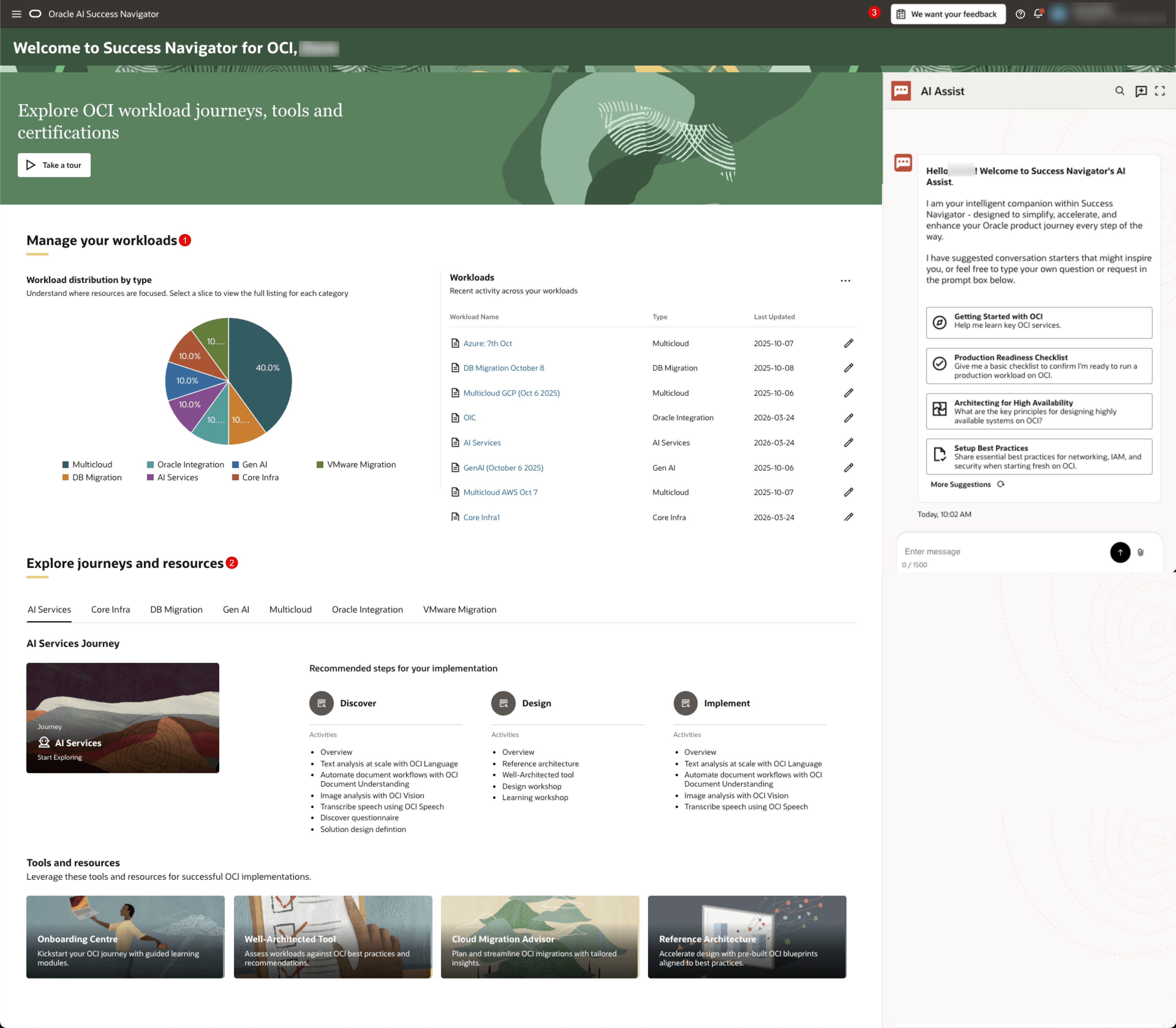 Get Started on the Home Page