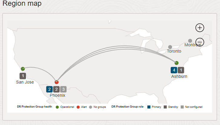 Additional information in a region map