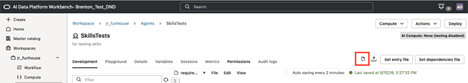 Agent page with Add new file icon highlighted Agent page with Add new file icon highlighted