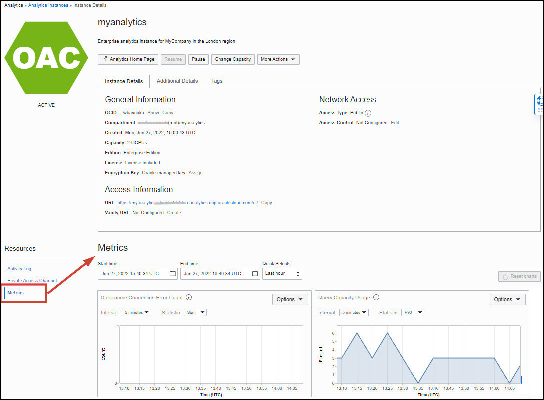 Access Oracle Analytics Cloud