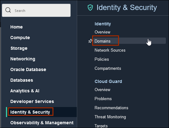 Identity and Security options