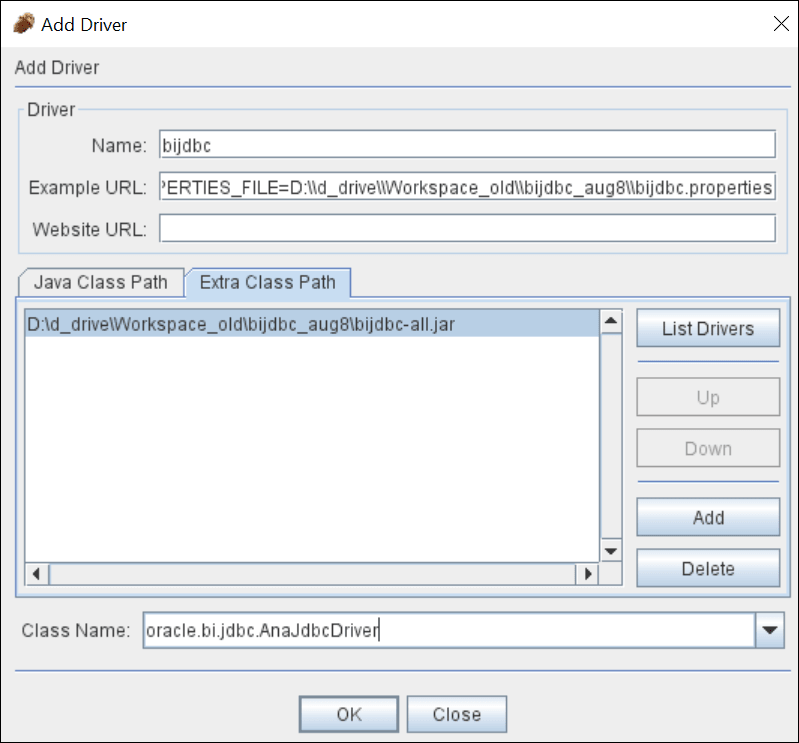 Add driver information