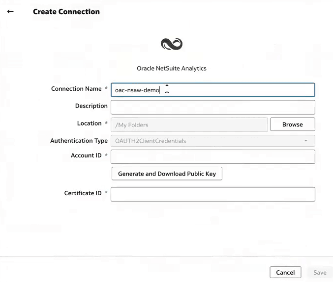 Description of nsaw-create-netsuite-analytics-connection.png follows