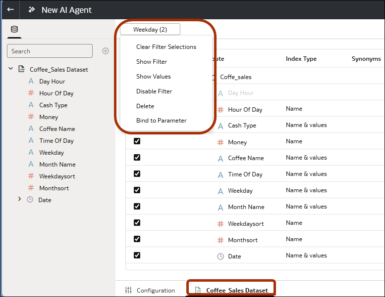 Description of configure-ai-agent-filters.png follows