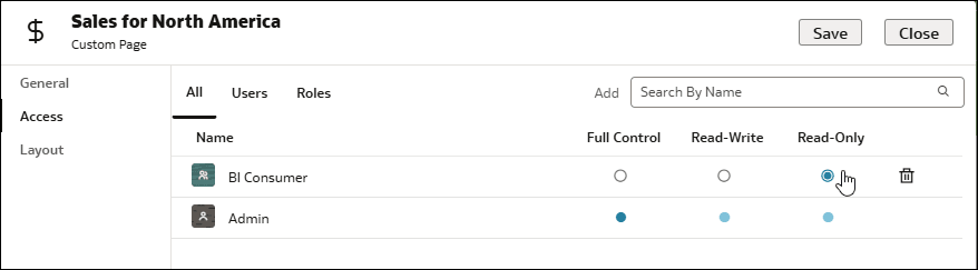 Description of custom_pages_access_tab.png follows