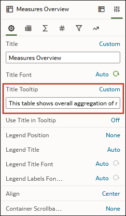 Title Tooltip field