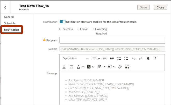Description of notification-dialog-data-flow-schedules.png follows
