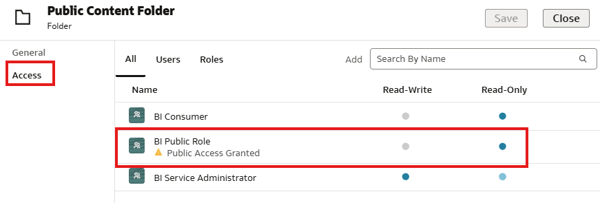Description of publiclinkinspectaccessfolder.png follows
